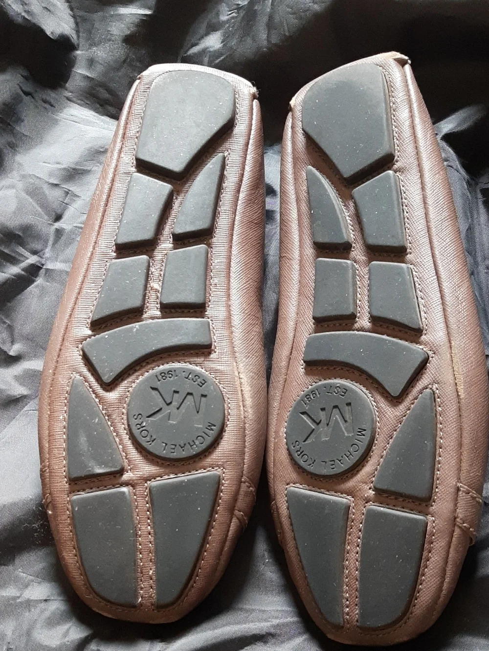 Michael Kors Brown Leather MK Logo Ballet Flats 9M